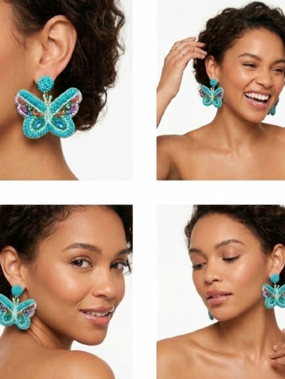 Butterfly Beaded NWT Boho Earrings